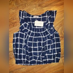 Universal Thread womens size large ruffle blouse blue